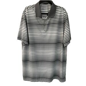 Nike Golf Polo Shirt Gray Striped XXL Excellent Condition